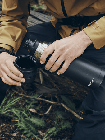 Travel thermos Contigo 740ml - matte black - With your engraving
