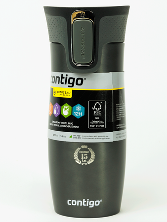 Kubek termiczny Contigo West Loop 2.0 470ml Jubileusz 15 lat - Grafitowy Mat