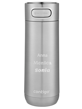 Personalisierbarer thermobecher Contigo Luxe Autoseal 470 ml - Silber