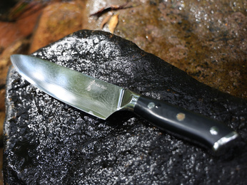 Ekskluzywny Nóż Santoku Aka Tori Osaka Pro 8" ze Stali Damasceńskiej – Prezent Biznesowy z Opcją Graweru