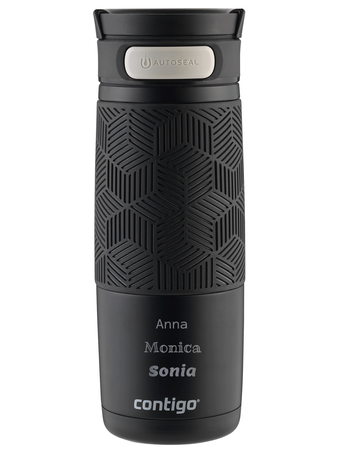 Personalisierbarer thermobecher Contigo Transit (Metra) 470ml - Schwarz
