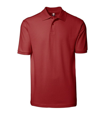 ID, red polo shirt