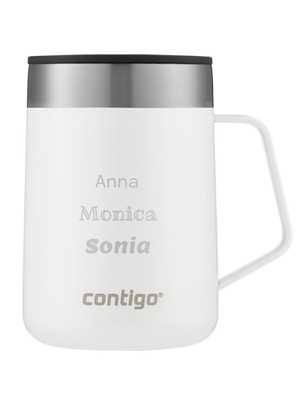 Thermal mug Contigo Streeterville 420 ml custom inscription - engraved - White