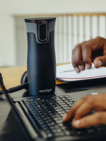 Contigo West Loop 2.0 Thermal Mug Set 470ml - Matte Graphite + Matte Black