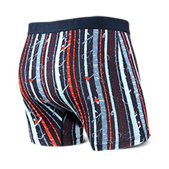 Bokserki męskie wygodne SAXX ULTRA Boxer Brief Fly fantazyjne linie - czarne