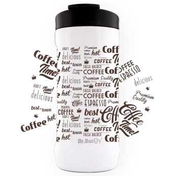 Coffee thermal mug Dr. Bacty Notus for Coffee Time - white