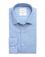 Dobby Royal Oxfordlong -Hülle Schlankes Fit hellblau durch ID, Blau