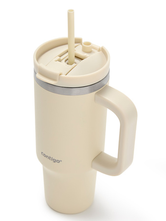 Thermal water mug with engraving Contigo Streeterville Tumbler 1200 ml - Oatmilk