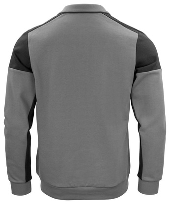 Dwukolorowa bluza w stylu polo Prime Polosweater marki Printer - Szaro - czarny