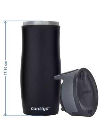 Thermobecher Contigo West Loop 470 ml schwarz - Sonnenblumen