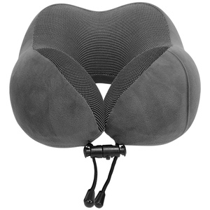 Travel cushion on the neck Dr. Bacty - gray. Plus ear plugs and eye band