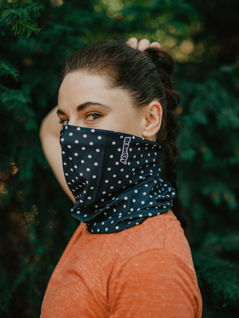 Chusta wielofunkcyjna Dr.Bacty Polka Dots Black