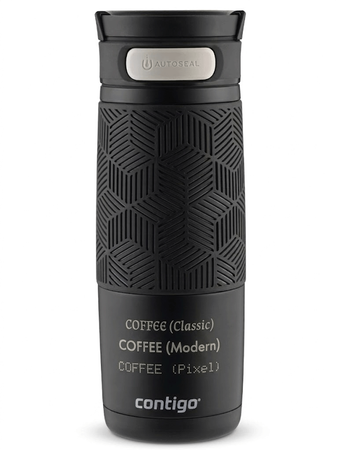 Thermal mug Contigo Transit (Metra) with custom inscription- engraved - Balck