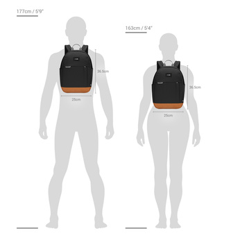 Pacsafe Go 15 l Anti-Diebstahl-Stadt-Rucksack - stone