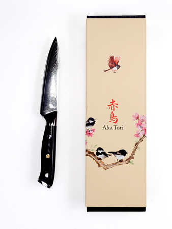 Exclusive Aka Tori Osaka Pro 5" Damascus Steel Utility Knife – Business Gift with Custom Engraving Option