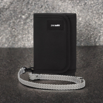 Kleiner Herren-Geldbeutel RFID Pacsafe V125 – Schwarz