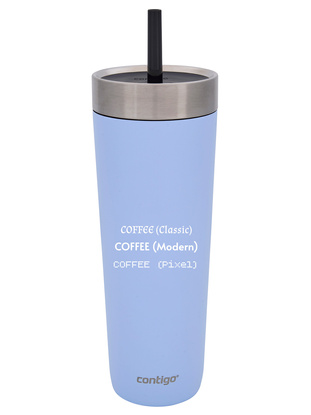 Thermobecher mit strohhalm Luxe Tumbler 720ml mit Gravur - Periwinkle
