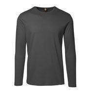 T-shirt - splot interlock długi rękaw marki ID, Grafitowy