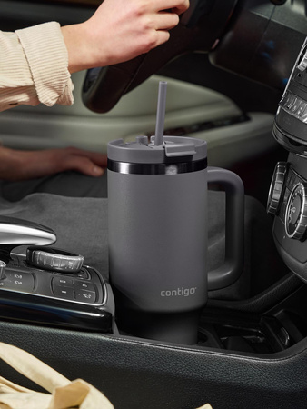 Thermal mug with straw Contigo Streeterville Tumbler 1200 ml - Darkstone