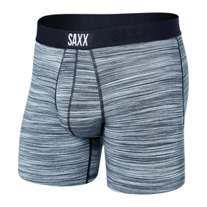 Herren-Schnelltrocknungs-Boxershorts SAXX VIBE Boxer Brief Melange - blau