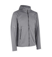 Kurtka soft shell z kapturem, lekka ID - Szary