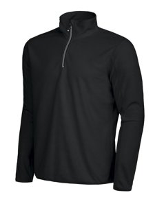 Bluza męska Melton Half Zip DAD - Czarny