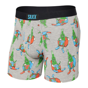 Bokserki męskie szybkoschnące SAXX VIBE Boxer Brief butelki - szare