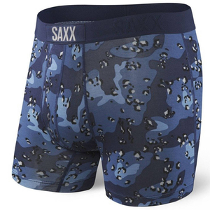 Bokserki męskie szybkoschnące SAXX VIBE Boxer Brief panterka - niebieskie