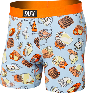 Bokserki męskie szybkoschnące SAXX VIBE Boxer Brief - toster - błękitne