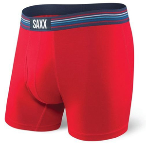 Bokserki męskie wygodne SAXX ULTRA Boxer Brief Fly - czerwone