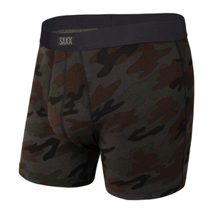 Bokserki oddychające męskie SAXX DAYTRIPPER Boxer Brief Fly z rozporkiem kamuflaż - czarne