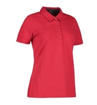 Damska koszulka polo biznes Stretch ID - Czerwony