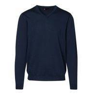 Knitted men's pullover ID - Granatowy