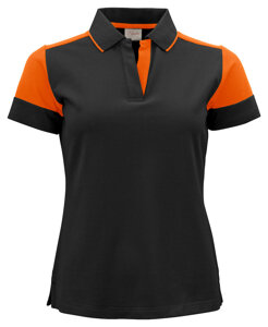 Koszulka polo Prime Polo Lady marki Printer - Czarno - pomarańczowy