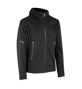 Kurtka soft shell z kapturem, lekka ID - Czarny