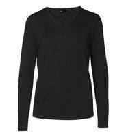 Ladies' pullover V-neck ID - Czarny