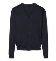 Men's knitted cardigan ID - Granatowy