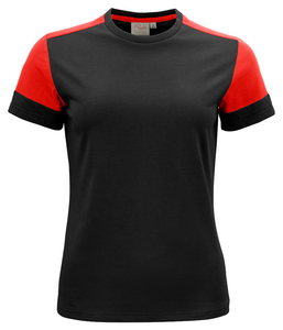 Nowoczesna koszulka Prime T Lady marki Printer - Czarno - czerwony