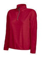 Polar Melton Lady Half Zip  D.A.D - Czerwony