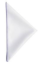 Poszetka biała z kolorowym obrębem marki FROST, biały/fioletowy