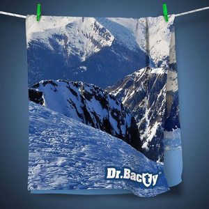 Ręcznik na basen szybkoschnący dwustronny Dr.Bacty 60x130 - Góry