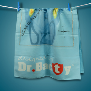 Ręcznik szybkoschnący na plażę dwustronny antybakteryjny Dr.Bacty 60x130 - To Dive