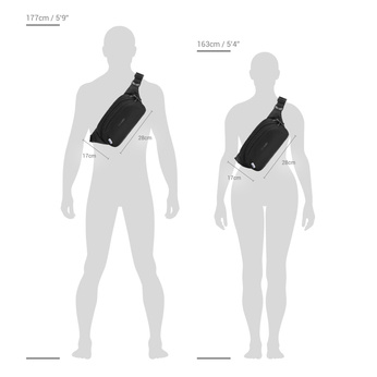 Biodrówka saszetka antykradzieżowa Pacsafe Metrosafe LS120 CX Econyl® - czarna