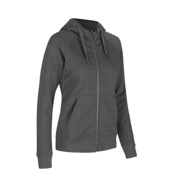 Bluza z kapturem CORE zip, damska ID - Grafitowy