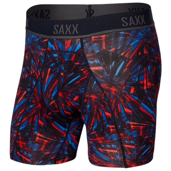 Bokserki do biegania męskie sportowe SAXX KINETIC HD Boxer Brief fajerwerki - czarne