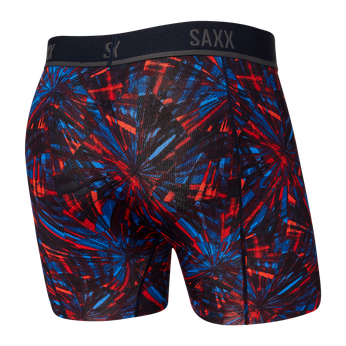 Bokserki do biegania męskie sportowe SAXX KINETIC HD Boxer Brief fajerwerki - czarne