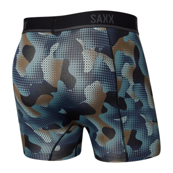 Bokserki do biegania męskie sportowe SAXX KINETIC HD Boxer Brief fantazyjne moro