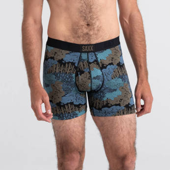 Bokserki męskie SAXX ULTRA Boxer Brief flora - niebieski