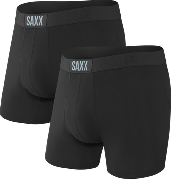 Bokserki męskie SAXX VIBE BOXER BRIEF 2PK - czarne