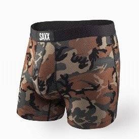 Bokserki męskie SAXX Vibe Boxer 2 Pak - Czarne/Moro